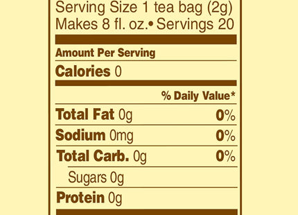 Celestial Seasonings Caffeine Free, Herbal Tea Bag, True Blueberry, 20 Count (Pack Of 6)