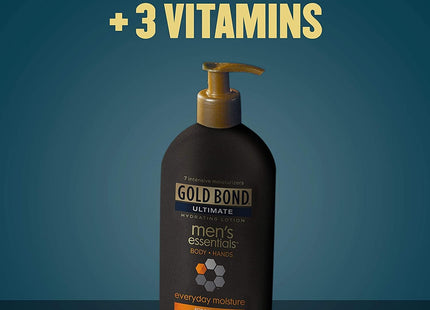 Gold Bond Men's Essentials Everyday Moisture Daily Body And Hand Lotion, With Vitamin-C 14.5 Ounce (Pack Of 6)