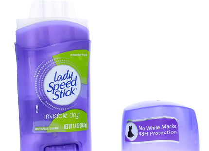 Lady Speed Stick Invisible Dry, Underarm Antiperspirant Deodorant, Powder Fresh Scent, 1.4 Ounce (Pack Of 1)