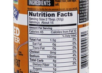 Peanut Butter & Co Peanut Butter, Non-GMO, Project Verified, Gluten Free, Original Mighty Peanut Powder, 6.5 Ounce (Pack Of 12)