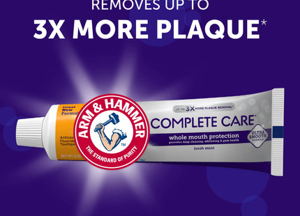 Arm & Hammer Complete Care, Stain Defense Fluoride Anticavity Toothpaste, 6 Ounce (Pack Of 12)