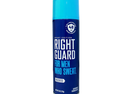 Right Guard Sport Antiperspirant Deodorant, 3D Odor Defense, Aerosol Spray, Unscented 6 Ounce (Pack Of 3)