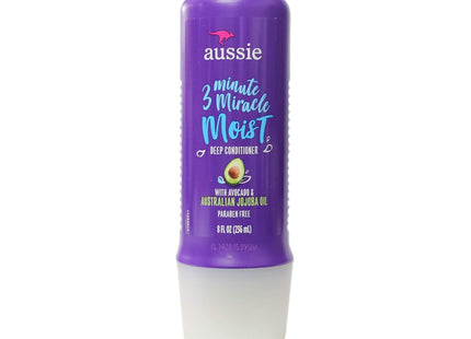 Aussie 3 Minute Miracle Moist Detangling Deep Conditioner, Paraben Free, 8 fl Ounce (Pack Of 12)