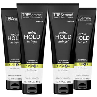 Tresemme Tres Two, Gel Extra Firm Control, Extra Hold, #4 Hair Styling Gel, 9 Ounce (Pack Of 4)