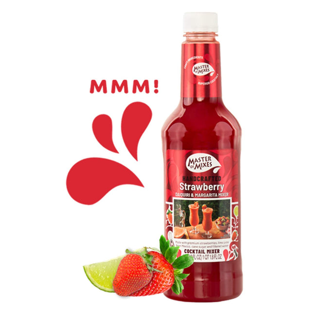 Master Of Mixes Daiquiri-Margarita Cocktail Mixer, Drink Mixer Strawberry 1.75 LT, 59.20 FL Ounce  (Pack Of 1)