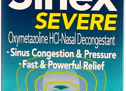 Vicks Sinex Severe Original Nasal Spray, Decongestant, 12 Hour, Fast Relief, 0.50 Ounce (Pack Of 32)