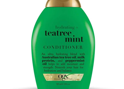 OGX Hydrating Tea Tree Mint Nourishing & Invigorating Daily Shampoo, with Peppermint Oil & Milk Proteins, 13 Fl Oz (Pack Of 1)