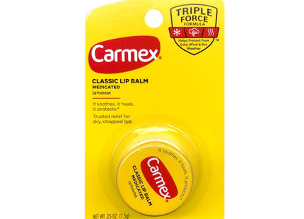 Carmex Original Lip Balm, for-Cold-Sores, Regular Jar, .25 Oz (Pack Of 6)