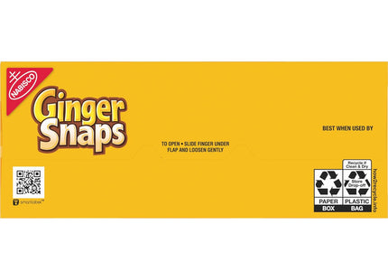 NABISCO Real Ginger Snaps Cookies, Ginger Old Fashioned Cookies, Crunchy Snack, 16 Ounce (Pack Of 24)