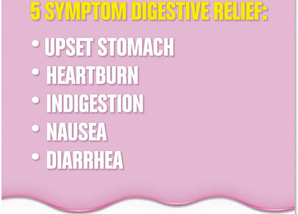 Pepto Bismol Chewable Tablets, for Indigestion Upset Stomach and Diarrhea, 5 Symptom, Fast Relief, Original Flavor, 30 Count (Pack Of 24)