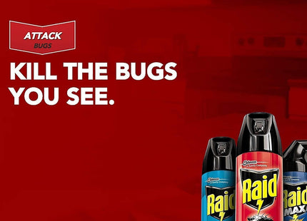 Raid Ant & Roach Killer Defense System, Outdoor, Aerosol, Fresh Scent 17.5 Ounce (Pack Of 4)