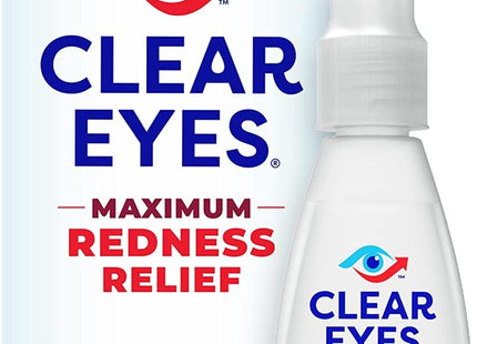 Clear Eyes Maximum Redness Eye Relief Lubricant Eye Drops 0.5 Fl Oz (Pack Of 12)