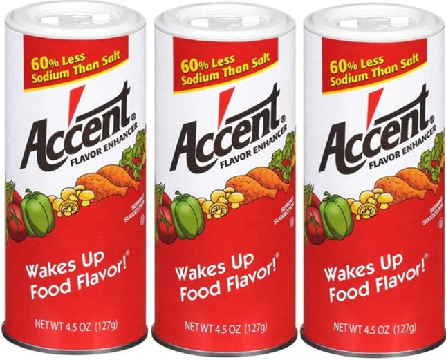 Accent All Natural Wakes Up Food Flavor Enhancer, Seasonings Kosher, 4.5 Ounce (Pack Of 3)