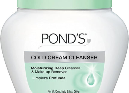 Ponds Moisturizing Deep Cold Cream, Makeup Remover Deep Cleanser, 9.5 Ounce (Pack Of 24)