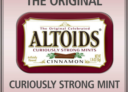 Altoids Curiously Strong Mints, Cinnamon Breath Mints Strong, Tins Pack, 1.76 ounce (Pack Of 1)