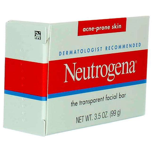 Neutrogena Glycerin Facial Cleansing Bar, for Acne-Prone Skin Formula Soap, 3.5 Ounce (Pack Of 12)