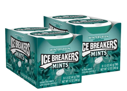 Ice Breakers Wintergreen Cooling Crystals, Sugar Free Mints, Mint Candy, 1.5 Ounce (Pack Of 16)