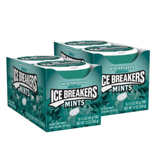 Ice Breakers Wintergreen Cooling Crystals, Sugar Free Mints, Mint Candy, 1.5 Ounce (Pack Of 16)