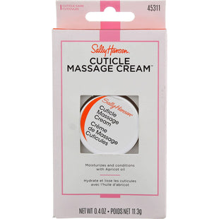 Sally Hansen Cuticle Massage Cream, Nail Treatment, Moisturizer, with Apricot Oil, 0.4 Ounce (Pack Of 3)