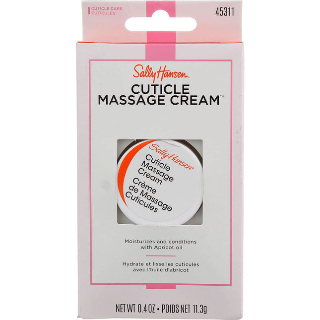 Sally Hansen Cuticle Massage Cream, Nail Treatment, Moisturizer, with Apricot Oil, 0.4 Ounce (Pack Of 1)