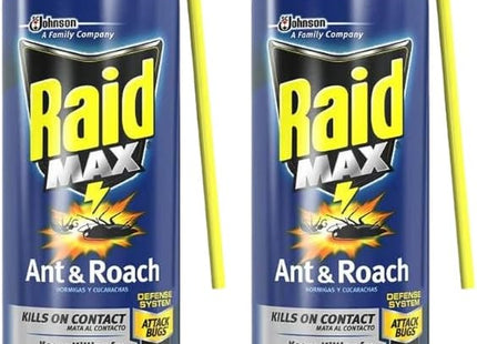 Raid Max Ant and Roach Spray, Insect Killer, Aerosol Can, 14.5 Ounce (Pack Of 3)