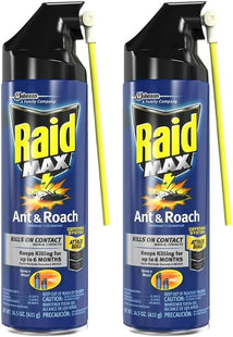 Raid Max Ant and Roach Spray, Insect Killer, Aerosol Can, 14.5 Ounce (Pack Of 2)