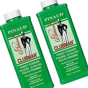 Clubman Pinaud Finest Powder in Flesh, Classic Deodorizing Powder for Men, Talc Talco Ultra-Fin Powder, 9 Ounce (Pack Of 2)