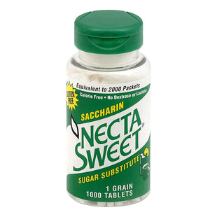 Necta Sweet 1-Grain Saccharin Tablets, Zero-Calorie Sugar Substitutes Tablet, 1000 Count Bottle (Pack Of 24)