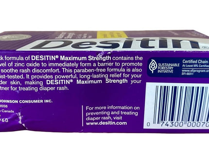 Desitin Diaper Rash Ointment Maximum Strength Original Zinc Oxide Paste 1 Oz (Pack Of 1)