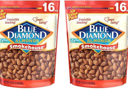 Blue Diamond Almonds Gluten Free Smokehouse Flavored Snack Nuts, 16 Ounce (Pack Of 6)