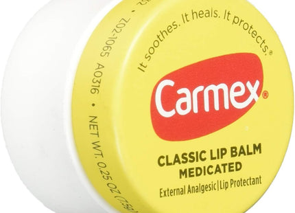 Carmex Original Lip Balm, for-Cold-Sores, Regular Jar, .25 Oz (Pack Of 6)