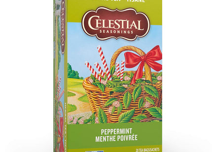 Celestial Seasonings Peppermint Caffeine-Free Herbal Tea Bags, 20 Count (Pack Of 3)