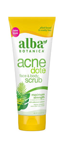 Alba Botanica Natural Acnedote Maximum Strength Face & Body Scrub Cream, Unscented 8 Ounce (Pack Of 24)