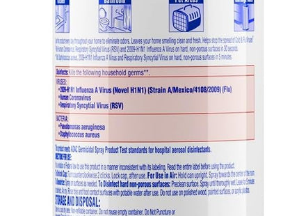 Lysol NeutraAir, 2 In 1 Eliminates Odors and Disinfects,, Air Freshener Spray, Driftwood Waters Scent, 10 Fl Ounce (Pack Of 24)