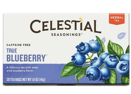 Celestial Seasonings Caffeine Free, Herbal Tea Bag, True Blueberry, 20 Count (Pack Of 6)