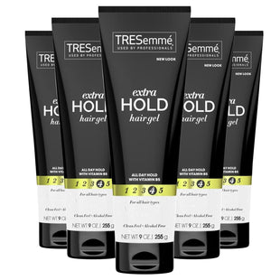 Tresemme Tres Two, Gel Extra Firm Control, Extra Hold, #4 Hair Styling Gel, 9 Ounce (Pack Of 5)