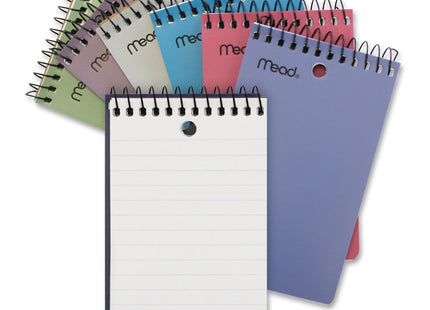 Mead (45602 ) Memo Book Poly Cover 3 x 5 inch, Colors may vary, Single Book 100 sheets (Pack Of 6)