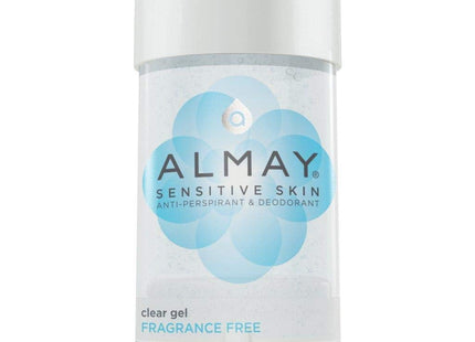 Almay  AntiPerspirant & Deodorant, Hypoallergenic, Dermatologist Tested for Sensitive Skin, Fragrance Free, Clear Gel, 2.25 Ounce (Pack Of 24)