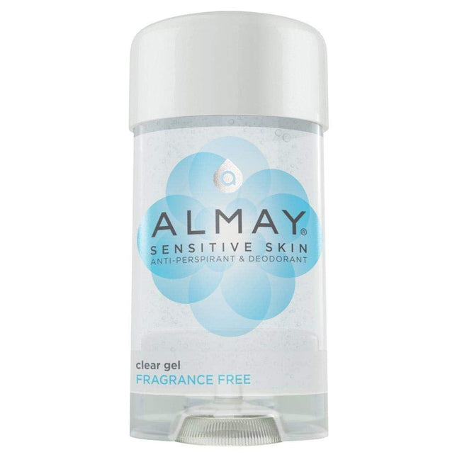 Almay  AntiPerspirant & Deodorant, Hypoallergenic, Dermatologist Tested for Sensitive Skin, Fragrance Free, Clear Gel, 2.25 Ounce (Pack Of 11)