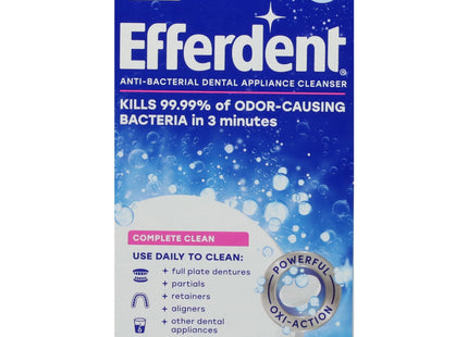 Efferdent Original Anti-Bacterial, Retainer and Denture Complete Cleanser Tablets, 102 Tablets (Pack Of 10)