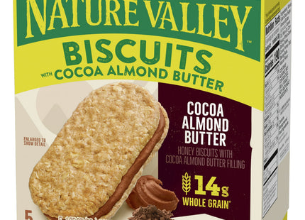 Nature Valley Breakfast Biscuits with Nut Filling, Cocoa Almond Butter, 5-1.35 Oz Total 6.75 ounce (Pack Of 3)