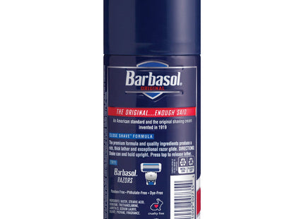 Barbasol Original Thick & Rich Shaving Cream  Rust-Proof Aluminum Bottom  7 oz