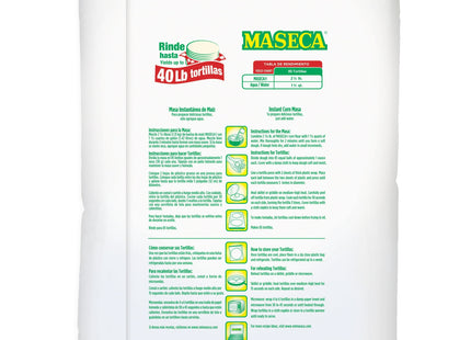 Maseca Instant Yellow Corn Masa Flour, Masa Instantanea de Maiz Amarillo, Gluten-free, 2.2 lb (Pack Of 6)