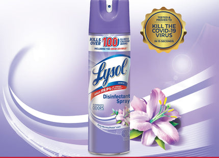 Lysol Disinfectant Liquid Aerosol Spray, Disinfecting and Deodorizing, Early Morning Breeze, 12.5 Oz (Pack Of 8)