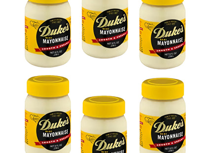 Duke's Real Mayonnaise, Family recipe, Smooth & Creamy, Gluten-free, Jar 8 Ounce (Pack Of 6)