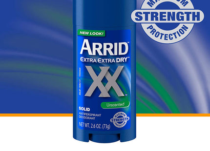 Arrid XX Extra Extra Dry, Solid Antiperspirant Deodorant, for Unisex, Unscented 2.6 Ounce (Pack Of 5)