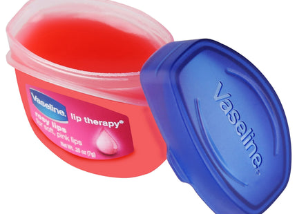 Vaseline Lip Therapy Rosy Lips Lip Treatment Balm Ointment Tinted Pink 0.25 Ounce Jar (Pack Of 9)