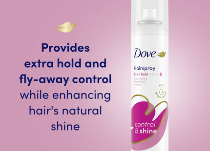 Dove Style Plus Care, Strength And Natural Shine, Frizz-proof, Extra Hold Aerosol Hairspray, 7 Ounce (Pack Of 4)