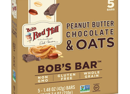 Bob's Red Mill Peanut Butter, Whole Grain, Chocolate & Oats Bob's bar Single bar, 1.76 Ounce (Pack Of 12)