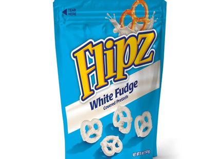 Flipz Crunch White Covered Pretzels Fudge, Salty Crunchy Oven Baked Pretzels Twists 5 ounce (Pack Of 1)